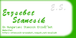 erzsebet stancsik business card